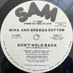 画像2: MIKE & BRENDA SUTTON / DON'T HOLD BACK