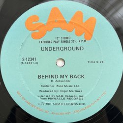 画像1: UNDERGROUND / BEHIND MY BACK