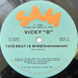 画像2: VICKY "D" / THIS BEAT IS MINE