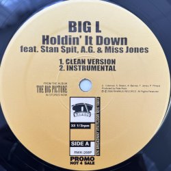 画像2: BIG L / HOLDIN' IT DOWN feat. STAN SPIT, A.G. & MISS JONES