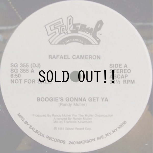 画像1: RAFAEL CAMERON / BOOGIE'S GONNA GET YA