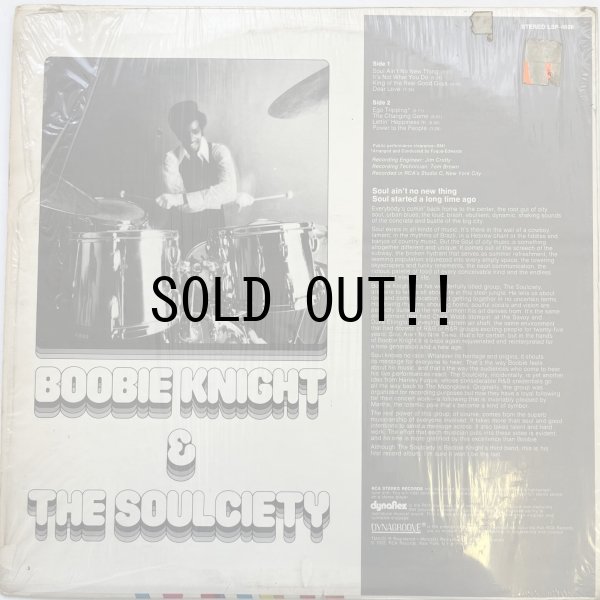 画像2: BOOBIE KNIGHT & THE SOULCIETY / SOUL AIN'T NO NEW THING 