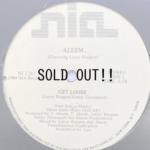 画像1: ALEEM FEAT. LEROY BURGESS / GET LOOSE