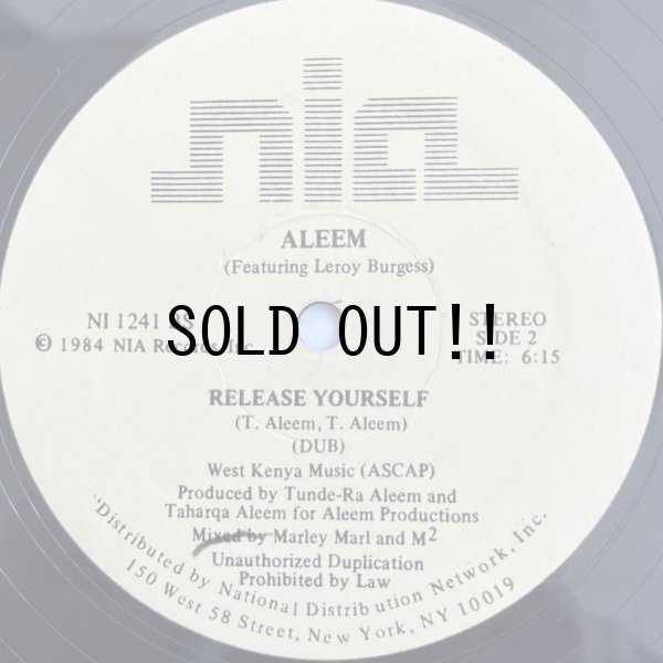 画像2: ALEEM FEAT. LEROY BURGESS / RELEASE YOURSELF