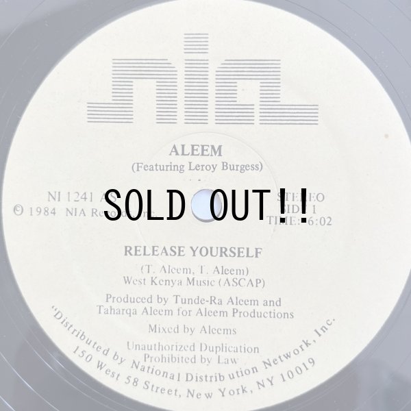 画像1: ALEEM FEAT. LEROY BURGESS / RELEASE YOURSELF