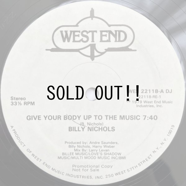 画像1: BILLY NICHOLS / GIVE YOUR BODY UP TO THE MUSIC