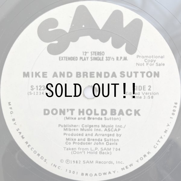 画像2: MIKE & BRENDA SUTTON / DON'T HOLD BACK