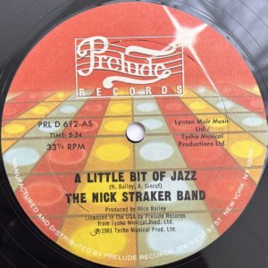 画像: THE NICK STRAKER BAND / A LITTLE BIT OF JAZZ