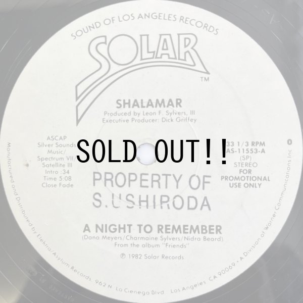 画像2: SHALAMAR / A NIGHT TO REMEMBER