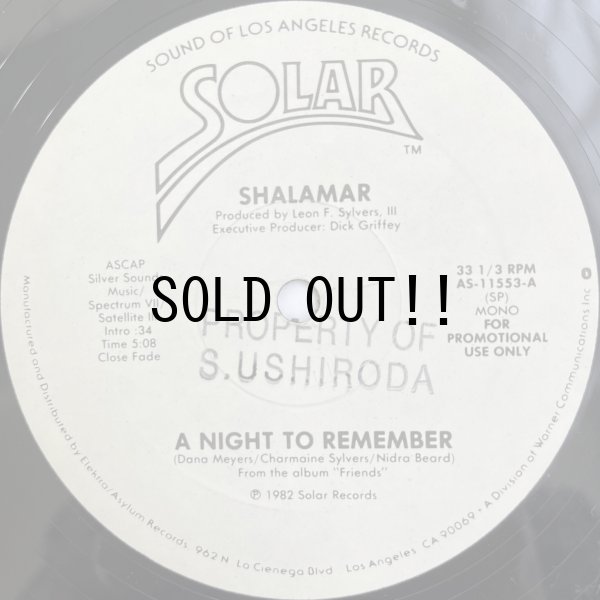画像3: SHALAMAR / A NIGHT TO REMEMBER