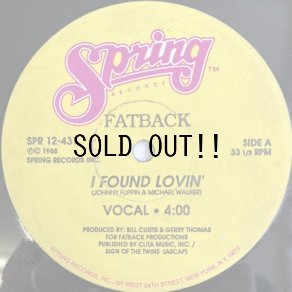 画像1: FATBACK / I FOUND LOVIN'
