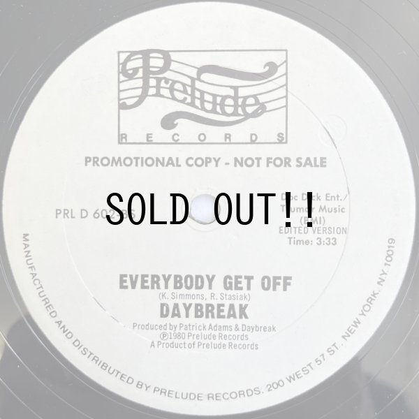 画像1: DAYBREAK / EVERYBODY GET OFF