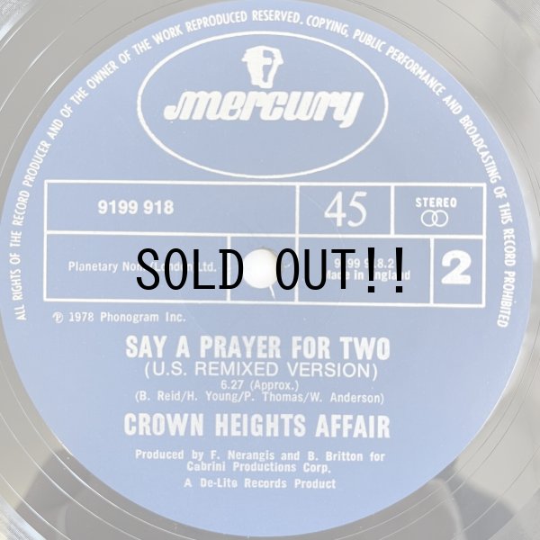 画像1: CROWN HEIGHTS AFFAIR / SAY A PRAYER FOR TWO