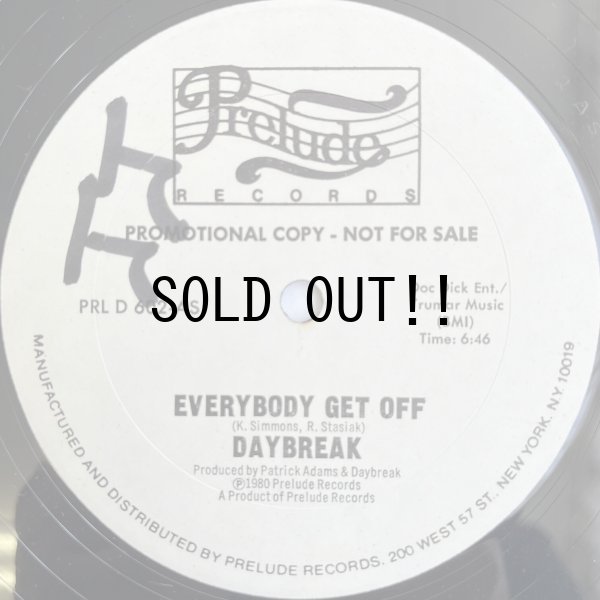 画像2: DAYBREAK / EVERYBODY GET OFF