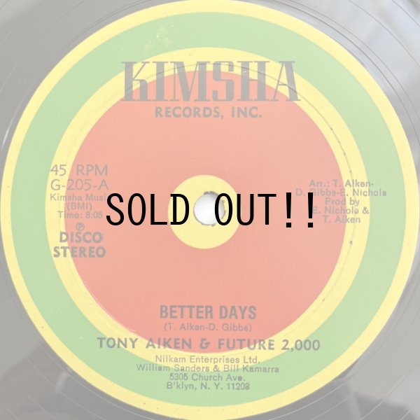 画像1: TONY AIKEN & FUTURE 2000 / BETTER DAYS - SOUL DISCO