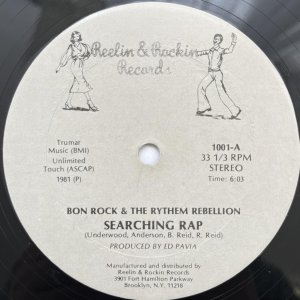 画像: BON ROCK & THE RYTHEM REBELLION / SEARCHING RAP