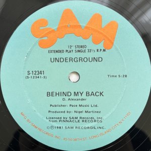 画像: UNDERGROUND / BEHIND MY BACK