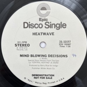画像: HEATWAVE / MIND BLOWING DECISIONS - AIN'T NO HALF STEPPIN'