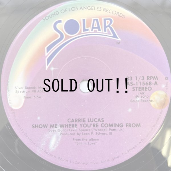 画像1: CARRIE LUCAS / SHOW ME WHERE YOU'RE COMING FROM