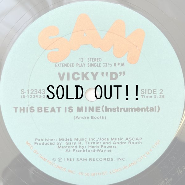 画像2: VICKY "D" / THIS BEAT IS MINE