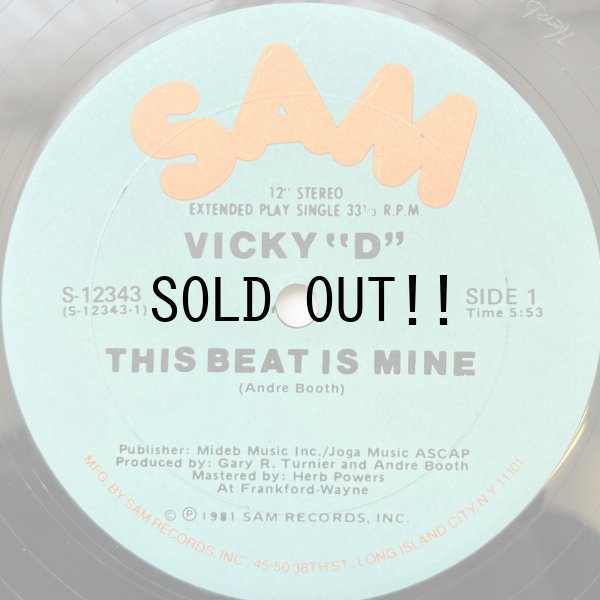 画像1: VICKY "D" / THIS BEAT IS MINE