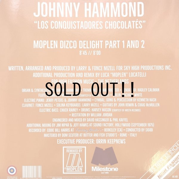 画像2: JOHNNY HAMMOND / LOS CONQUISTADORES CHOCOLATÉS (MOPLEN REMIXES)