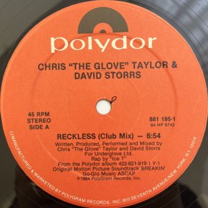 画像: CHRIS "THE GLOVE" TAYLOR & DAVID STORRS / RECKLESS