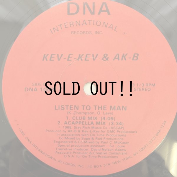 画像2:  KEV-E-KEV & AK-B  / LISTEN TO THE MAN