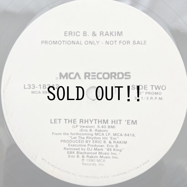 画像2: ERIC. B & RAKIM / LET THE RHYME HIT 'EM