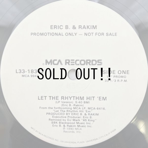 画像1: ERIC. B & RAKIM / LET THE RHYME HIT 'EM