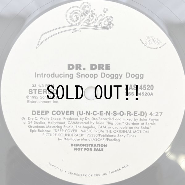 画像1: DR.DRE feat. SNOOP DOGGY DOGG / DEEP COVER