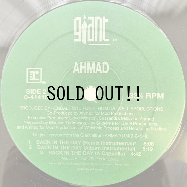 画像4: AHMAD / BACK IN THE DAY