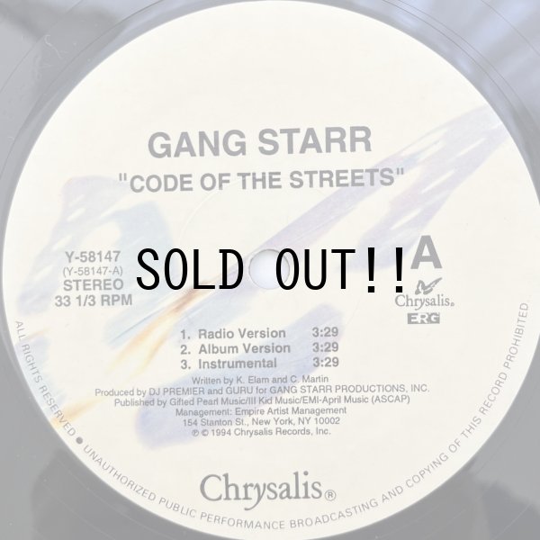 画像3: GANG STARR / CODE OF THE STREETS