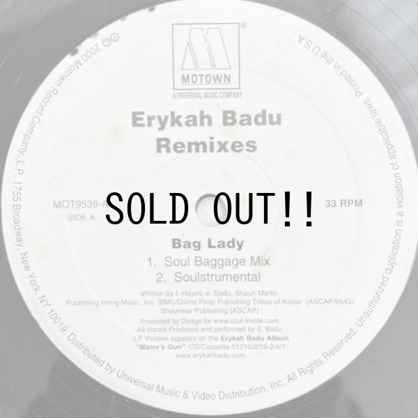 画像1: ERYKAH BADU / BAG LADY REMIXES