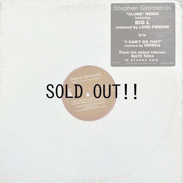 画像1: STEPHEN SIMMONDS feat. BIG L / ALONE REMIX