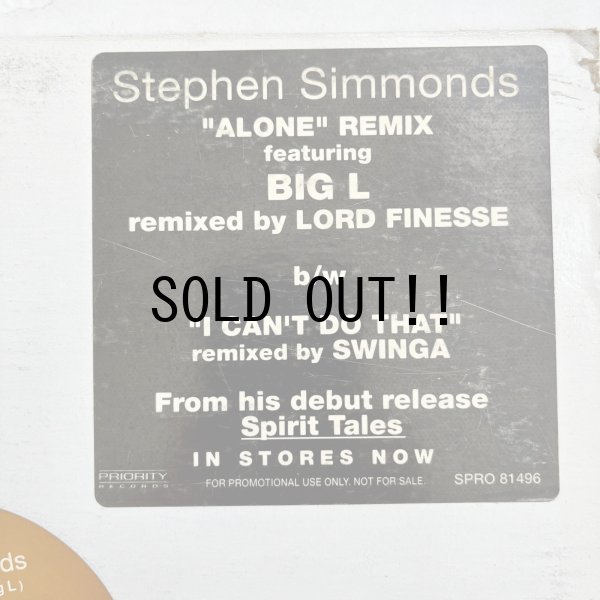 画像4: STEPHEN SIMMONDS feat. BIG L / ALONE REMIX
