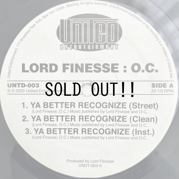 画像1: LORD FINESSE : O.C. / YA BETTER RECOGNIZE - ROYAL FLUSH : BIG L / THOROUGH FAM