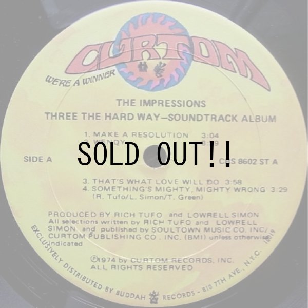 画像2: O.S.T. (THE IMPRESSIONS) / THREE THE HARD WAY