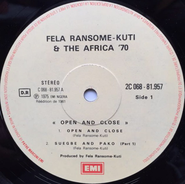 画像2: FELA "RANSOME" KUTI  & THE AFRICA 70 / OPEN & CLOSE