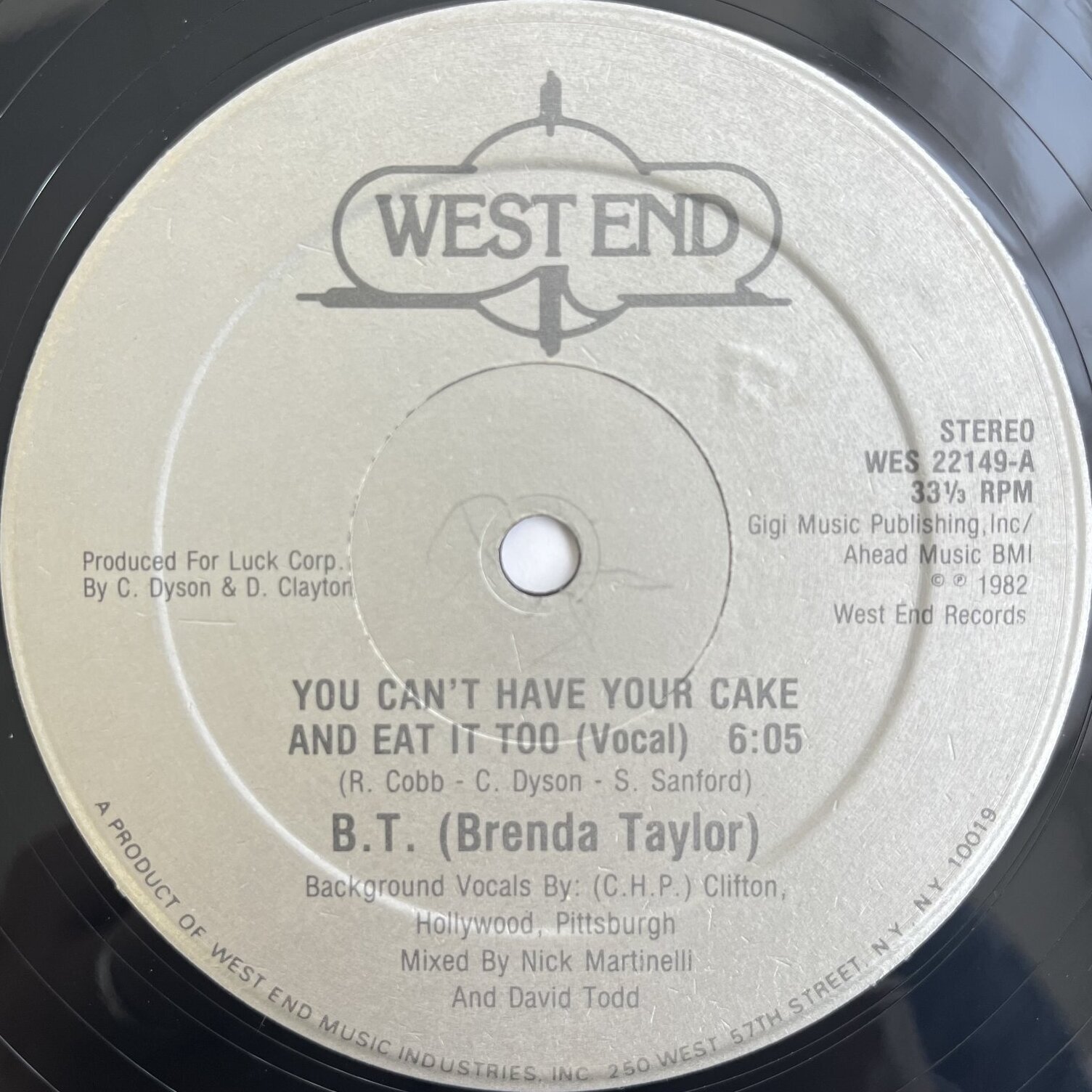 画像1: B.T. ( BRENDA TAYLOR ) / YOU CAN'T HAVE YOUR CAKE AND EAT IT TOO