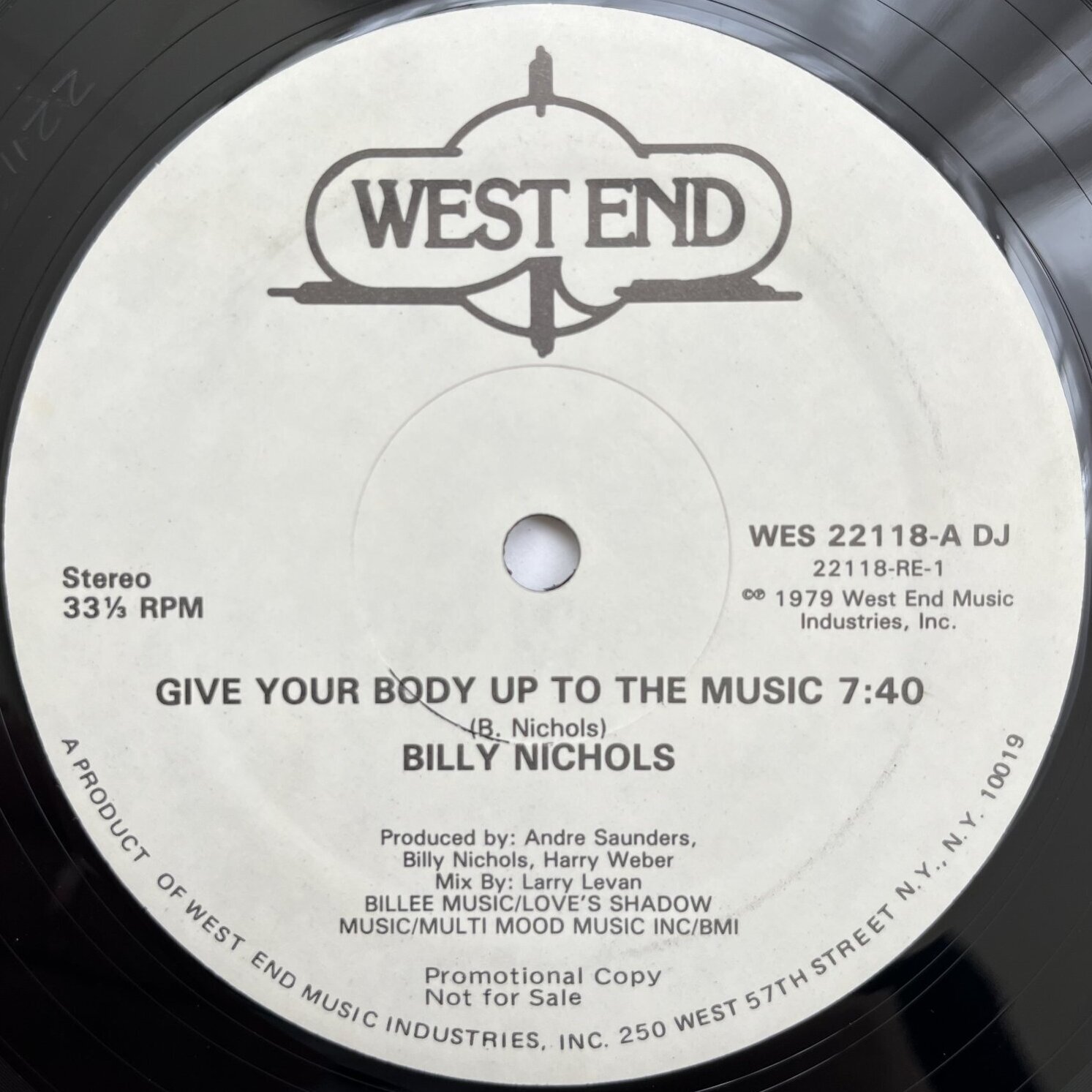 画像1: BILLY NICHOLS / GIVE YOUR BODY UP TO THE MUSIC