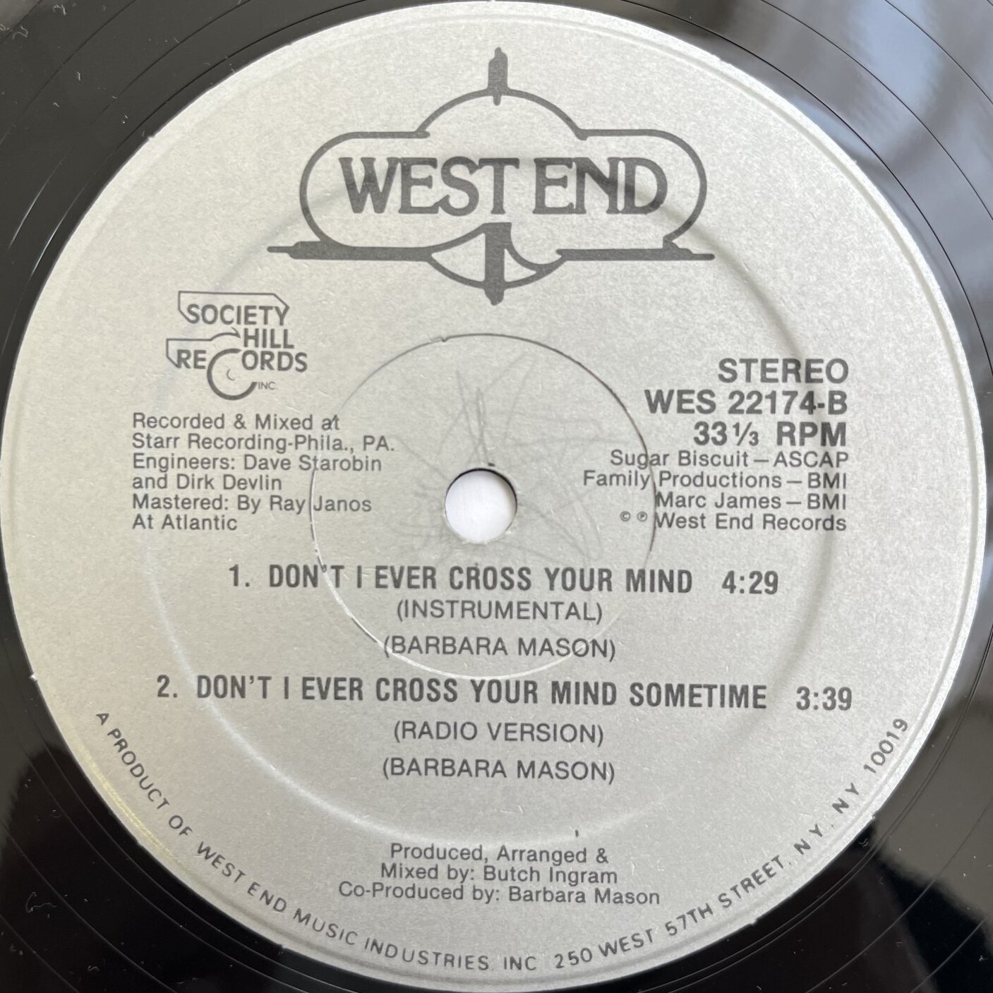 画像2: BARBARA MASON / DON'T I EVER CROSS YOUR MIND SOMETIME