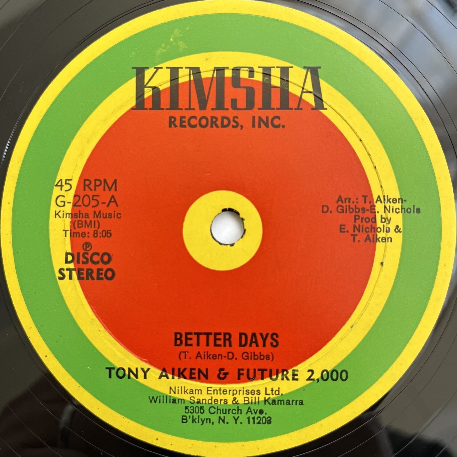 画像1: TONY AIKEN & FUTURE 2000 / BETTER DAYS - SOUL DISCO