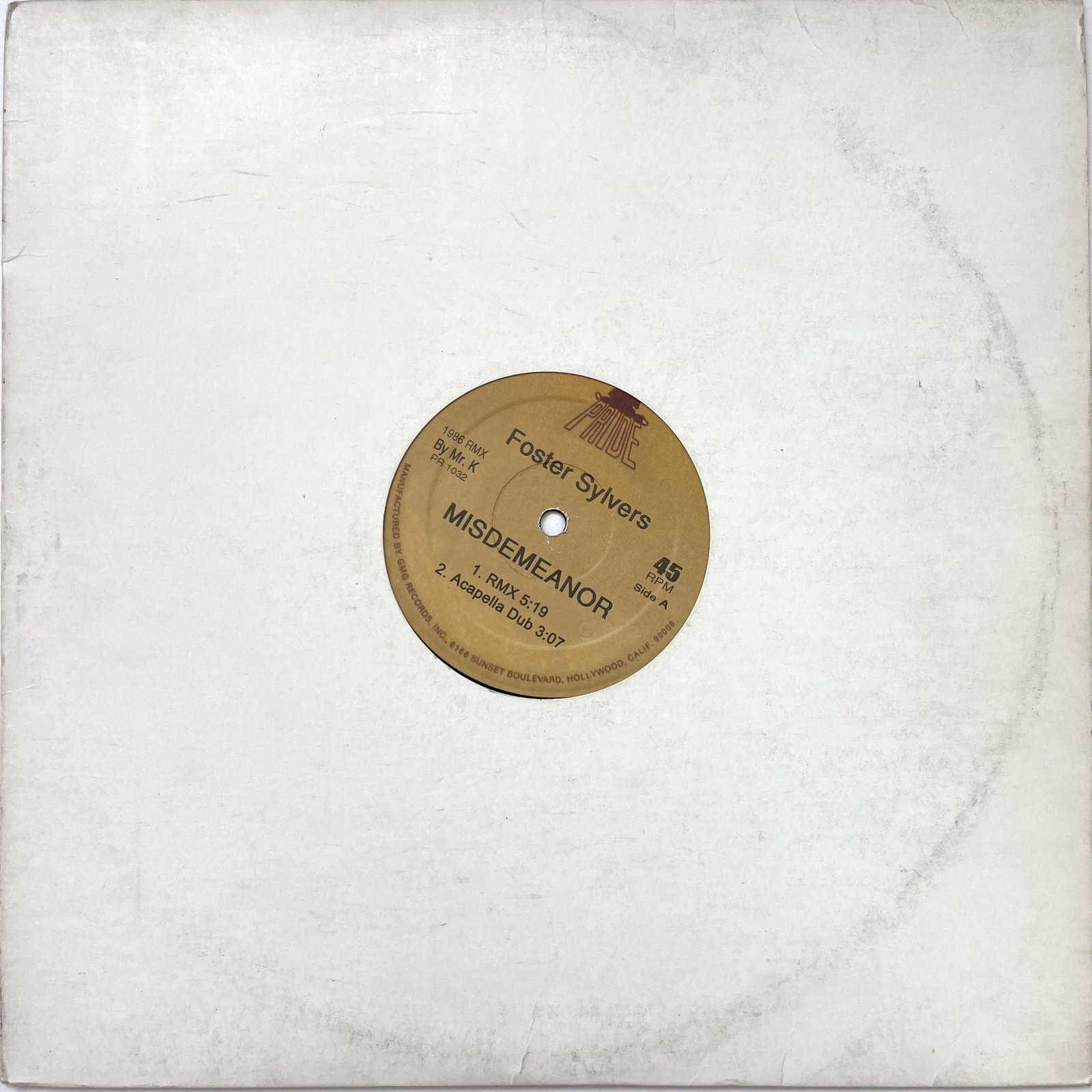 画像3: FOSTER SYLVERS / MISDEMEANOR（MR.K EDIT）