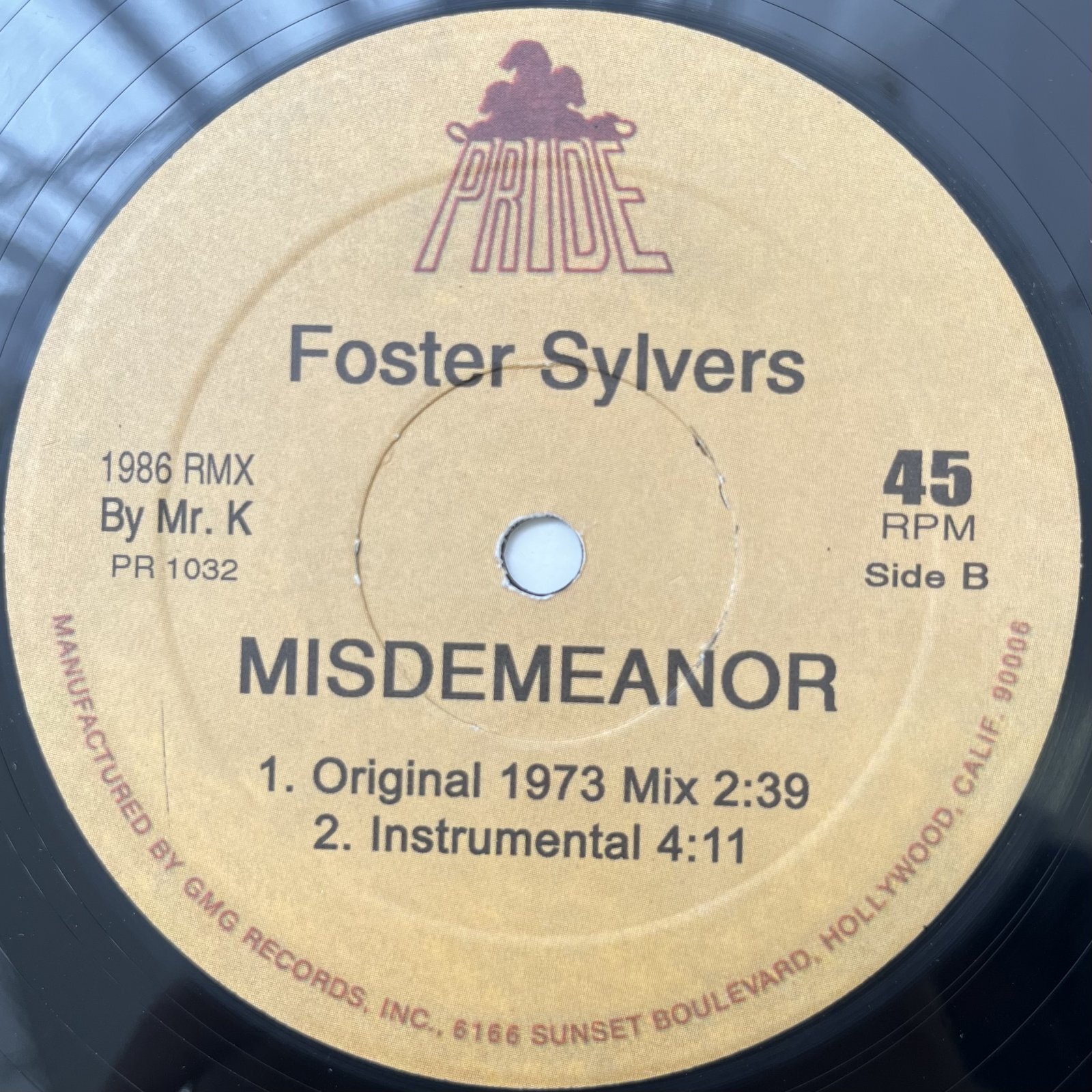 画像2: FOSTER SYLVERS / MISDEMEANOR（MR.K EDIT）