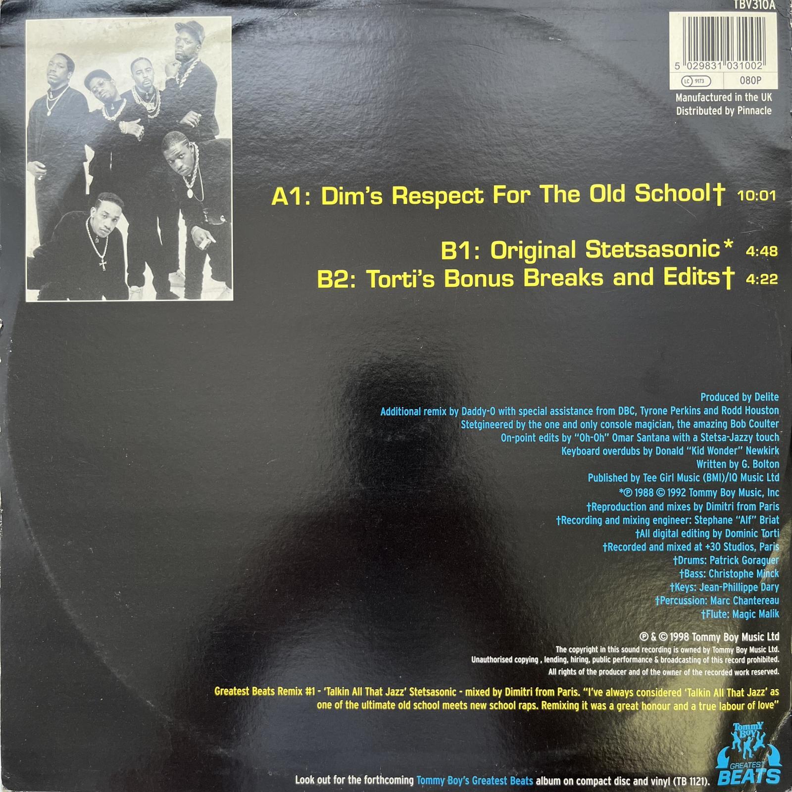 画像2: STETSASONIC / TALKIN' ALL THAT JAZZ REMIX BY DIMITRI FROM PARIS