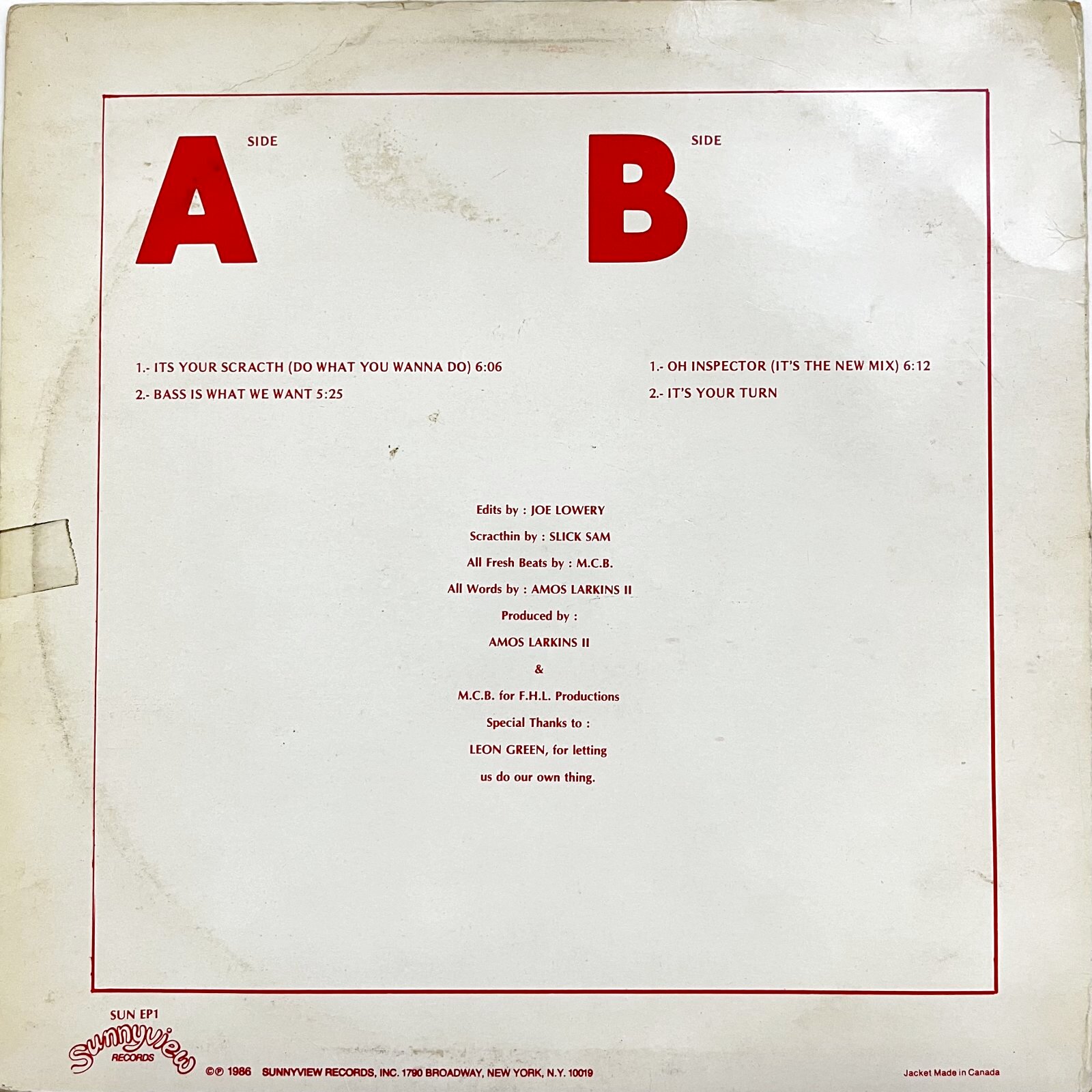 画像2: M.C.B. / IT'S YOUR SCRATCH (DO WHAT YOU WANNA DO)