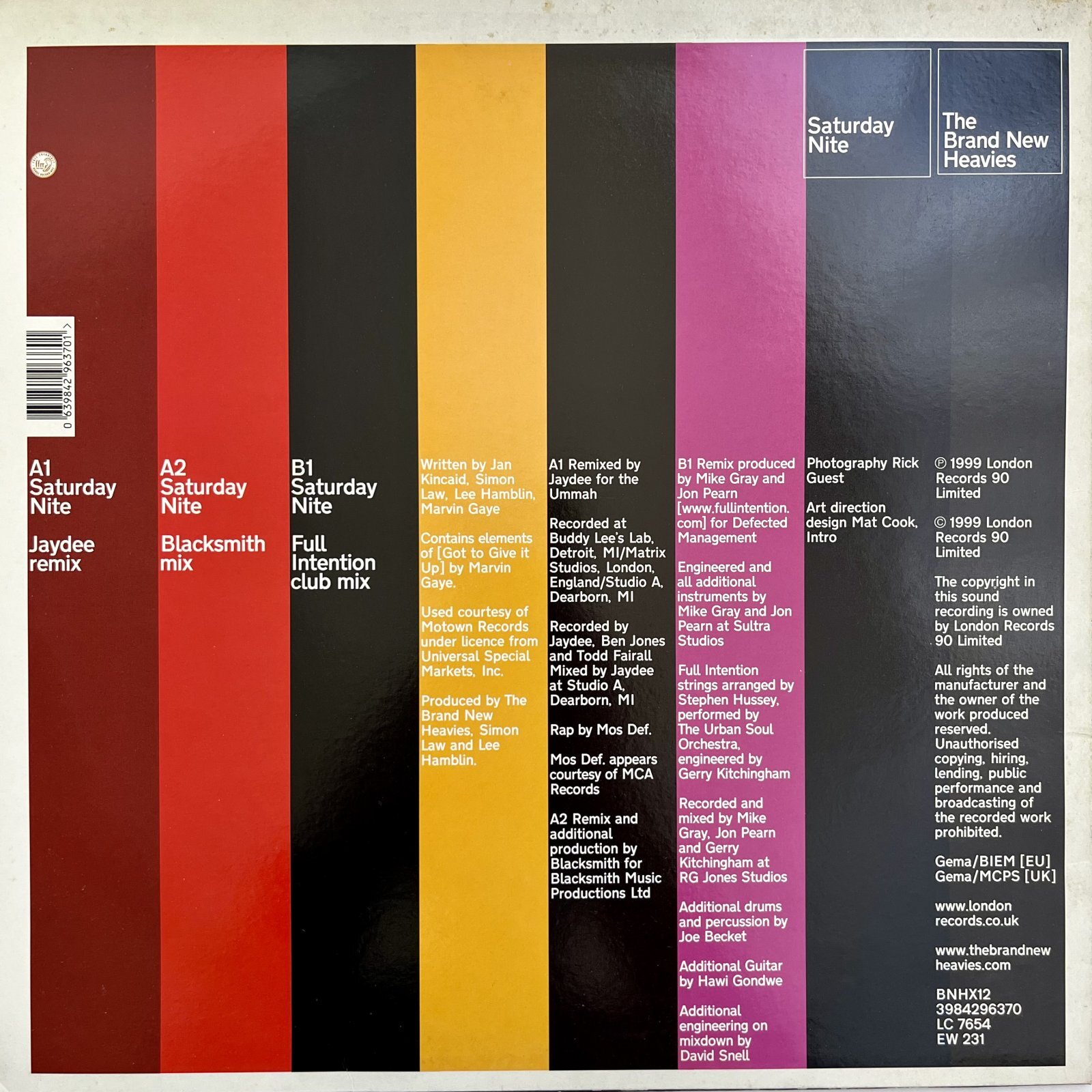 画像2: THE BRAND NEW HEAVIES / SATURDAY NIGHT  (JAYDEE REMIX)