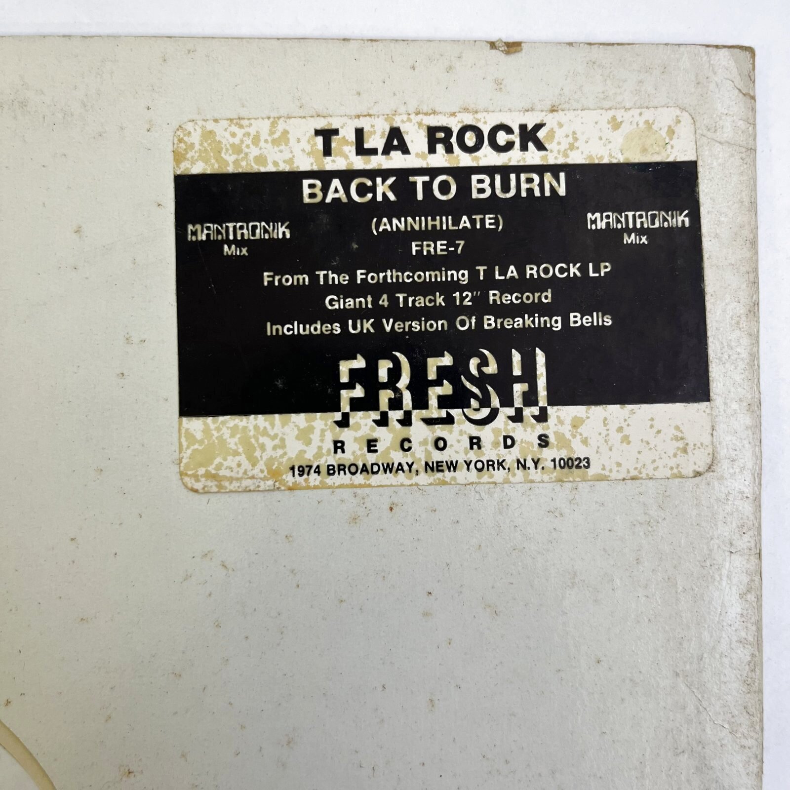 画像2: T LA ROCK / BACK TO BURN