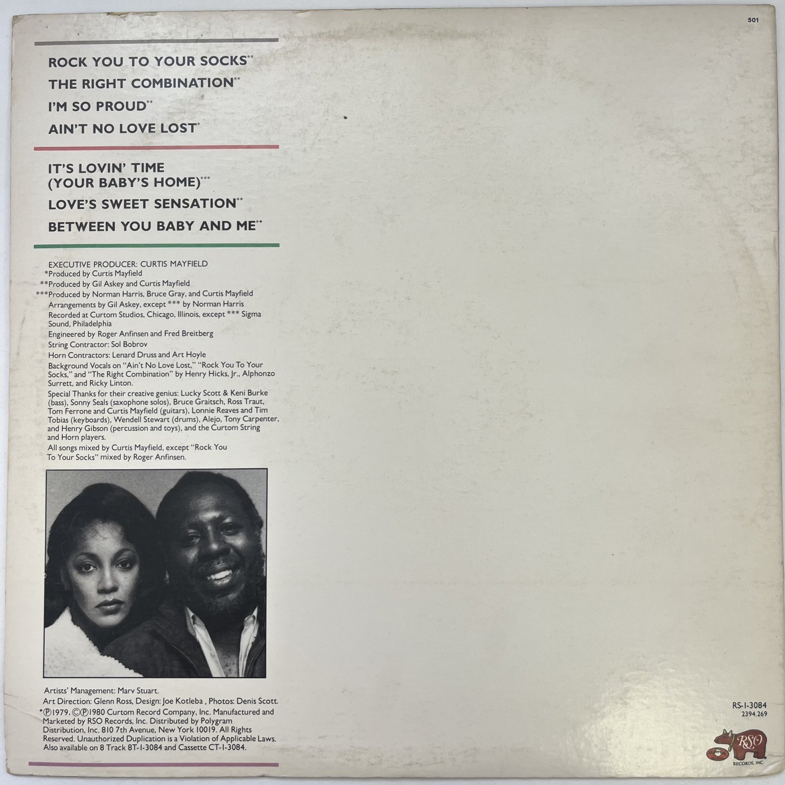 画像2: LINDA CLIFFORD & CURTIS MAYFIELD / THE RIGHT COMBINATION